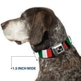 thumbnail image 6 of Buckle-Down Pet Collar, Dog Collar Metal Seatbelt Buckle, Italy Flags, 15 to 24 Inches 1.0 Inch Wide, 6 of 7