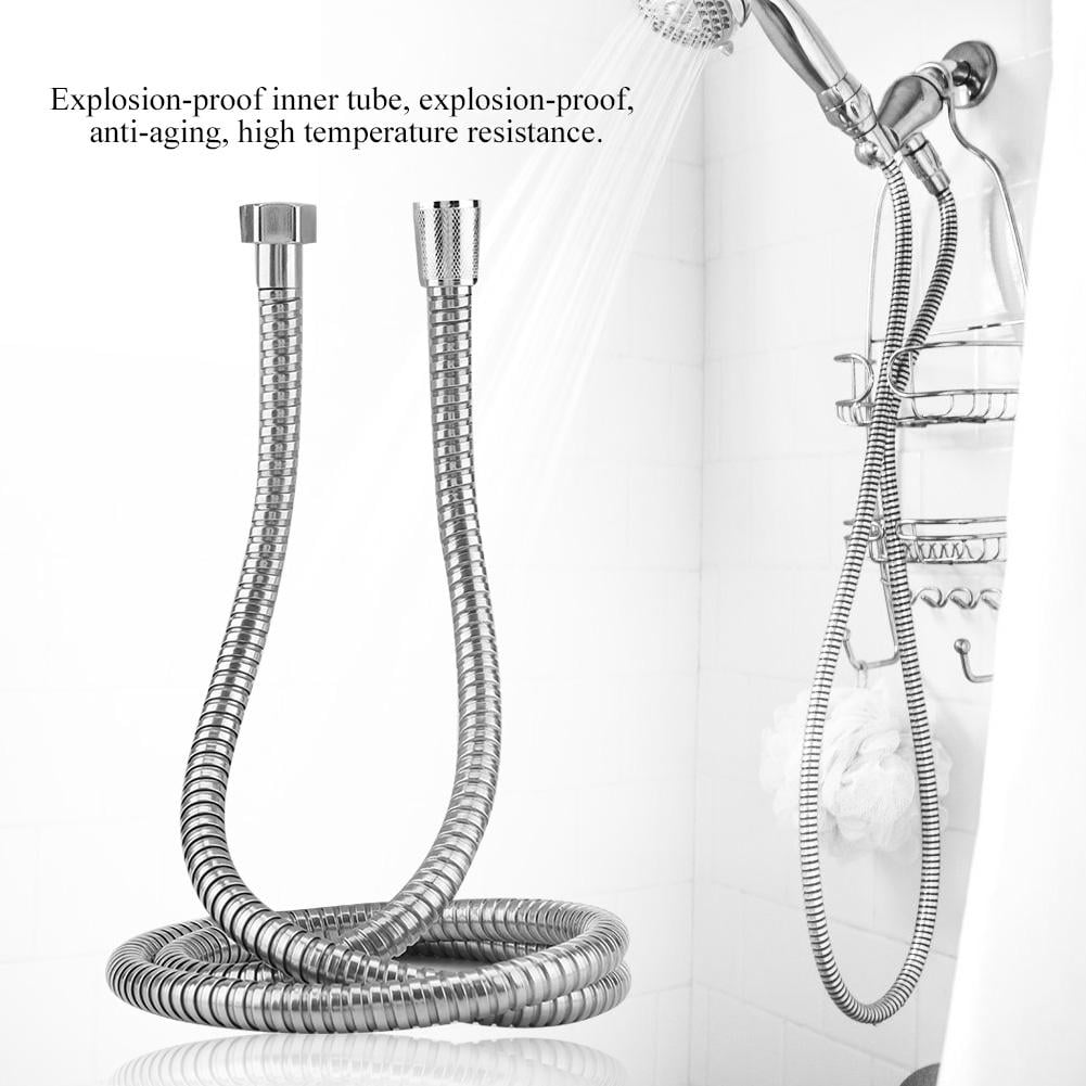 Tebru Stainless Steel Flexible Bath Room Shower Head Hose Pipe 1.5M,Shower Hose, Bath Hose
