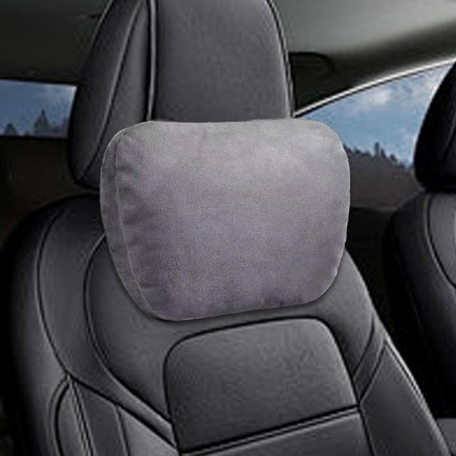 Almohada para el cuello del coche, cómodos accesorios para el automóvil, suave y ergonómico para conducir la cabeza y Gris