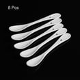 thumbnail image 3 of Uxcell Ceramic Spoons 5.1" White Spoon Stirring Spoons for Home Kitchen Restaurant 8 Pack, 3 of 6