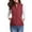 Wine Red, variant on Women'S Quilted Vest Stand Collar Zip Padded Gilet Black S