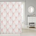 thumbnail image 2 of Manfei Cute Pink Bow Shower Curtain 72Wx84L,Fashion Bowtie Bathroom Shower Curtain, 2 of 5
