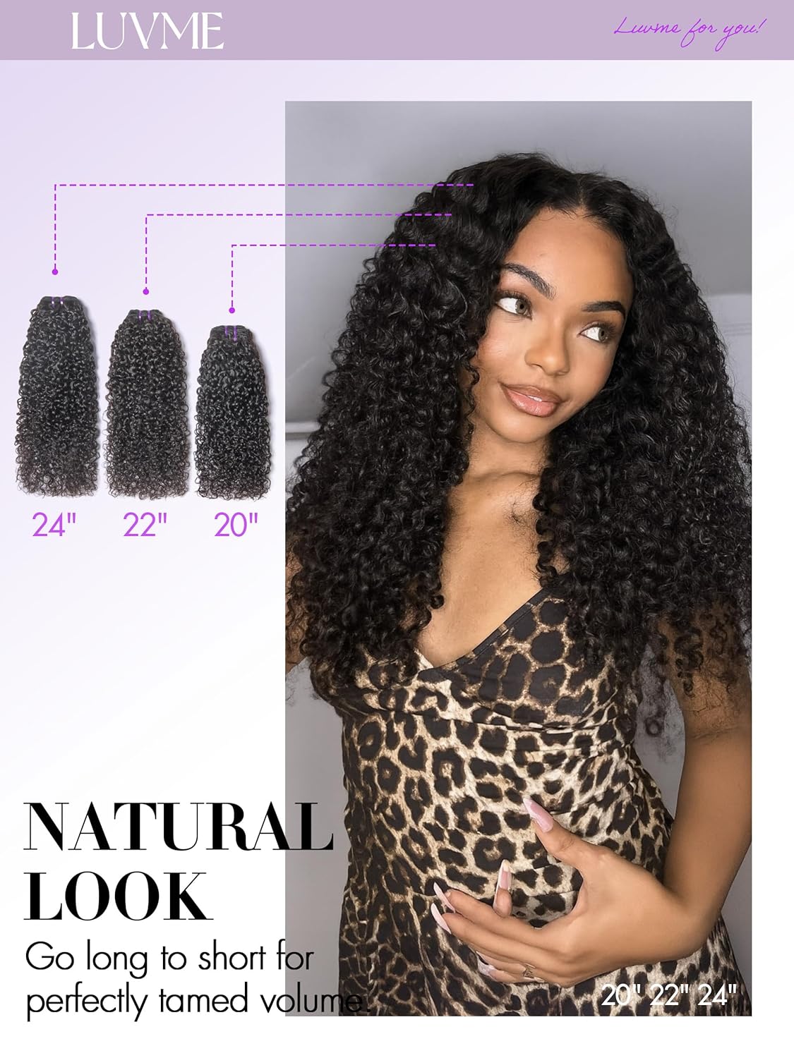 LUVME Real Human Hair Bundles 10 10 10 inch Messy Burmese Curly 100% Unprocessed Brazilian Virgin Quick Weave Extensions Natural Black