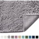 thumbnail image 1 of Alfombra de baño de chenilla peluda, antideslizante, de secado rápido, lavable a máquina, ultra suave y absorbente, de color gris, 43 x 61 cm, 1 of 7
