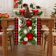 thumbnail image 2 of Linen Red and Black Buffalo Check Plaid Christmas Table Runner 120 Inches Long Farmhouse Winter Christmas Xmas Holiday Home Kitchen Table Decorations, 2 of 6