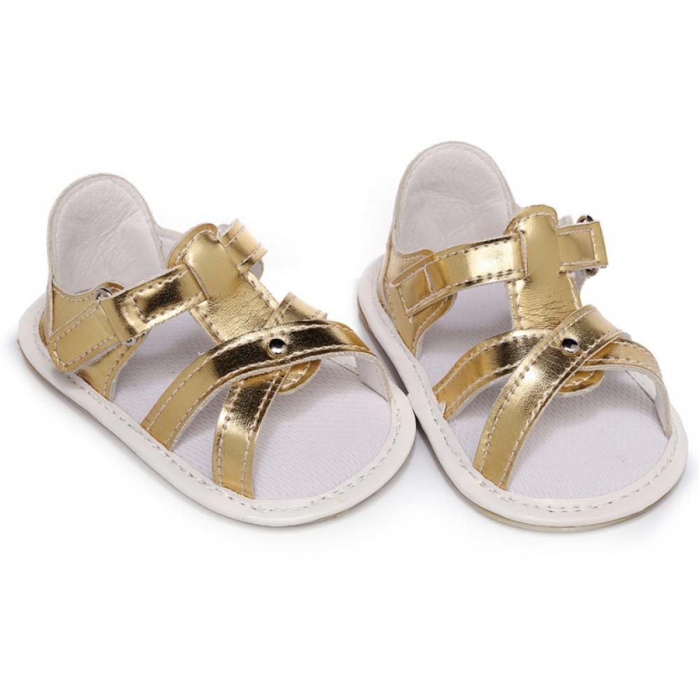 Infant Baby Girl Boy Sandals Summer Shoes,Outdoor First Walker Toddler Girls Shoes Beach Shoes,Toddler PU Cross Strap Anit-slip Soft Sole Flats Prewalker Crib Shoes for Baby Girls Boy 0-24Month - image 2 of 7