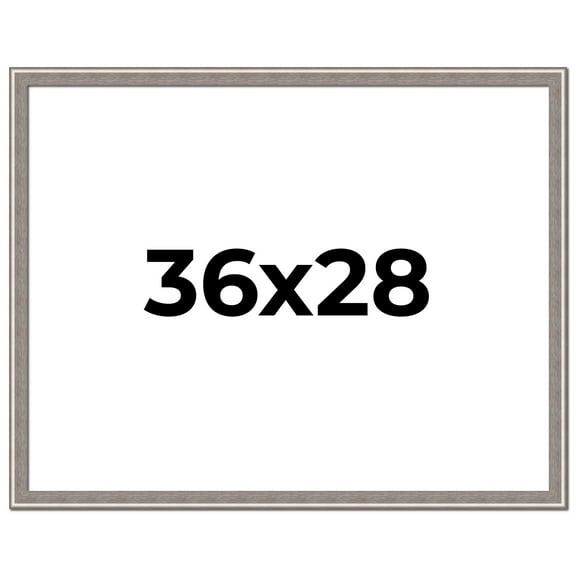 36x28 Frame Grey Real Wood Picture Frame Width 1.25 inches | Interior Frame Depth 0.5 inches | Hans