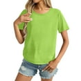 thumbnail image 2 of Dgankt Womens Tops Unisex Quick-dry Solid Crew Neck Short Sleeve Athletic Performance Top,Sizes S-4XL, 2 of 8
