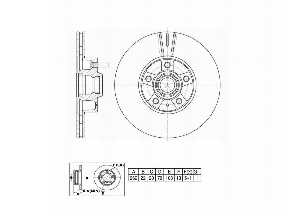 Winstop Brake Rotor and Hub Assembly, Front WS234821, Volvo 740 1987-1985