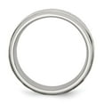 thumbnail image 2 of Auriga Fine Jewelry Stainless Steel Brushed Polished and Hammered 8 mm Beveled Edge Band for Women Size 9, 2 of 6