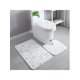 thumbnail image 1 of 3pcs Seasonal Breathable Gold Foil Printed Toilet Seat Cover And Rug Set, 1 of 4