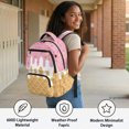 thumbnail image 3 of HELLHERO Durable School Bag for Elementary School Back to School, 600D Polyester Lightweight Bookbag, Ice Cream Drip & Sprinkle Print, 3 of 5