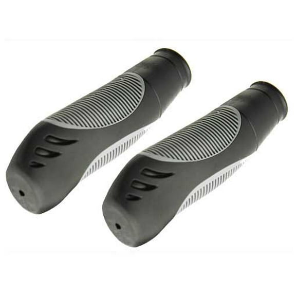 Grips 3723G Kraton Rubber Black/Gray. Bike grips, bicycle grips, lowrider grips, beach cruiser grips, mountain bike grips