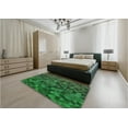 thumbnail image 5 of Ahgly Company Machine Washable Indoor Square Transitional Dark Forest Green Area Rugs, 3' Square, 5 of 7