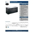 thumbnail image 6 of Heavy Duty Commercial Black Back Bar Cooler with 2 solid doors (27" depth 69" length), 6 of 7