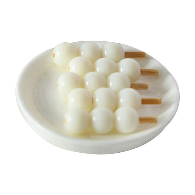 1/12 Casa de muñecas Mini Alimentos Modelo Juguete Cocina Juego de cocina Accesorios de fiesta Juguetes Blanco