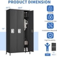 thumbnail image 2 of 3 Doors Employee Lockers for Office, Metal Sorage Locker Combination, Lockable Employees Metal Locker With Door, Industrial Storage Lockers for Home, School, Gym, 2 of 7