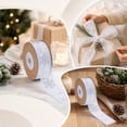 thumbnail image 4 of 1 Roll Snowflake Ribbon, Christmas Ribbon for Gift Wrapping, 1" x 10 Yards Winter Satin with Snowflake Christmas Wired Ribbon, for Winter Holiday Tree Decor Making Gift Wrapping (White), 4 of 7