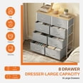 thumbnail image 4 of CONCETTA 8-Drawer Fabric Dresser Storage Chest for Bedroom, Closet, Entryway, Storage Furniture for Adults, Light Gray, 4 of 8