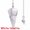 White Howlite, variant on Natural Healing Crystal Hexagonal Pointed Cone Bullet Stone Pendant Pendulume -Lapis Lazuli