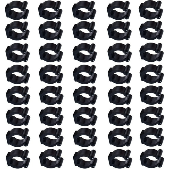 Necvior 40Pcs Fishing Rod Rack Holder Wall Mounted Rod Clips Storage Organizers Rack