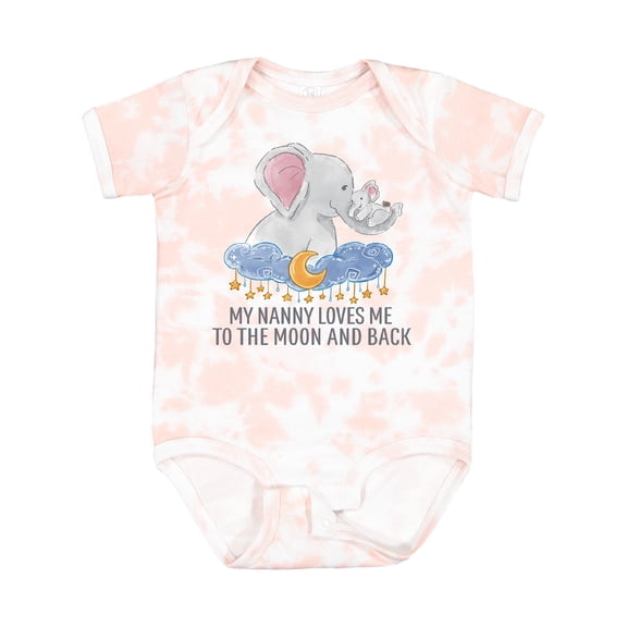 Inktastic My Nanny Loves Me to the Moon and Back Boys or Girls Baby Bodysuit