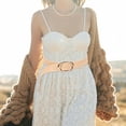 thumbnail image 6 of Raindrops Adjustable Straw Woven Belt Stretch Elastic Braided Waist Belt for Women, 6 of 8