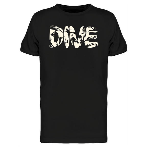 Dive Word With Silhouettes T-Shirt Men -Image by Shutterstock, Male 3X-Large