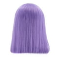 thumbnail image 2 of Pelucas con flequillo para mujer, peluca ondulada suelta, peluca frontal de encaje, peluca de cabello liso de longitud media, peluca morada de estilo corto, cabello largo, 2 of 5