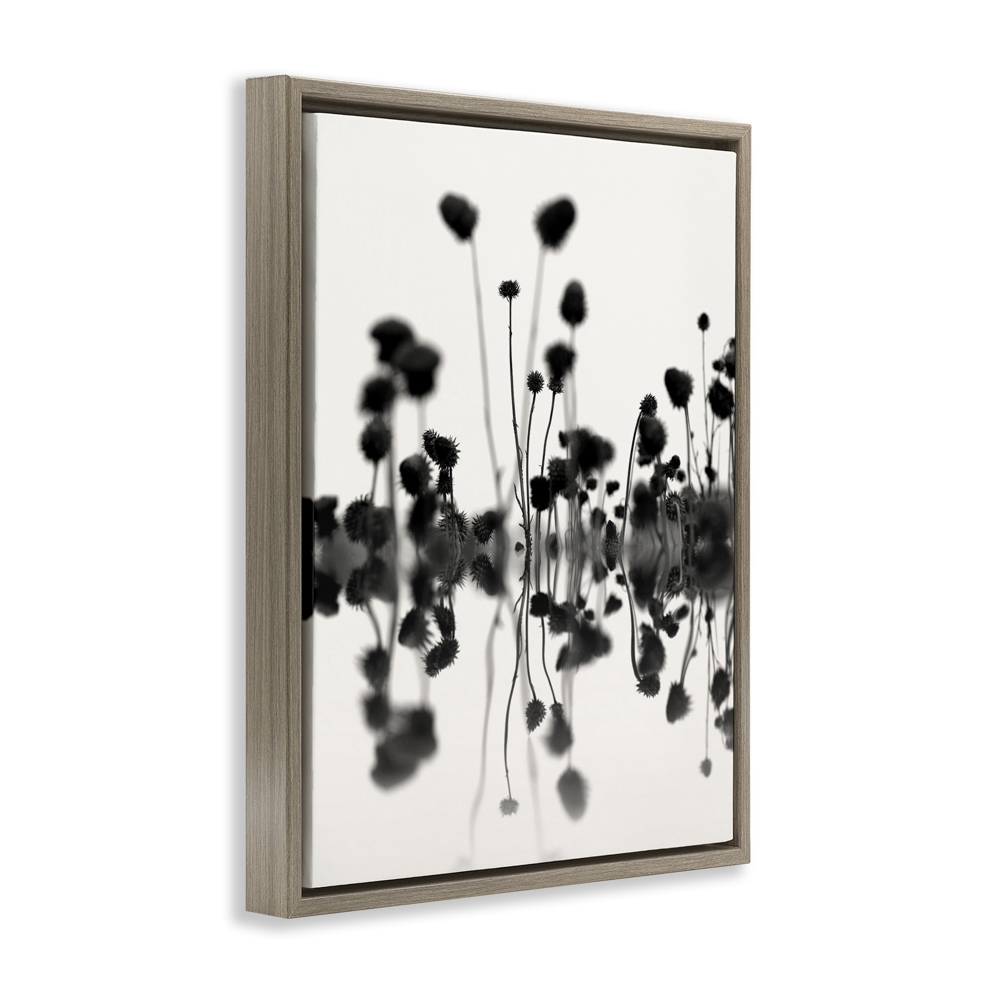 Stupell Industries Abstract Botanical Sprigs Botanical & Floral Painting Brown Floater Framed Art Print Wall Art, 25 x 31