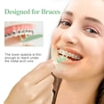 thumbnail image 3 of Hilo dental de ortodoncia de 300 unidades para aparatos ortopédicos con dispensador de hilo dental, hilo dental para dientes de niños y adultos, hilo dental para aparatos ortopédicos, púas de hilo den, 3 of 6