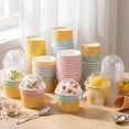 thumbnail image 4 of 80 Count Paper Ice Cream Cups with Clear Dome Lids Disposable Dessert Cups Bulk Dessert Bowls Sundae Containers for Snack Yogurt Soup Ice Cream Party Supplies, 4 of 4