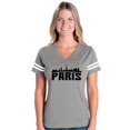 thumbnail image 1 of Womens Paris Football V-Neck T-Shirt, 1 of 5