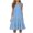 Sky Blue, variant on WIZUTIZ Women's Dresses Summer Baggy Comfy Knee-Length Solid Beach Dress Crew Neck Sleeveless Shift Dress for Women's Smocked Ruffled Trendy Birthday Dress White S