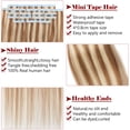 thumbnail image 4 of SEGO 20 Pcs Tape in Hair Extensions 100% Real Remy Human Hair Double Side Skin Tape Straight Silky Hair Clearance Black/Blonde/Red, 4 of 9