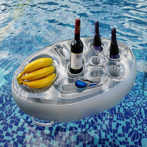 Inflatable Ice Bucket Pool Floats Adults Plastic Drink Holder Cooler