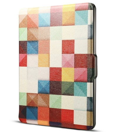 Print Kindle Case AMZER Colors Magic Cube Print Horizontal Flip PU Leather Protective Case For Amazon Kindle 8th 2016 6 inch ()