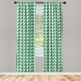 thumbnail image 4 of Ambesonne Golf Window Curtains, Clubs in a Bag with Straps, Each 28" W x 63" L, Turquoise and Pale Green, 4 of 4