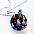 thumbnail image 2 of Ghost Elegant Glass Circular Pendant Necklace - Women's Jewelry, 2 of 5