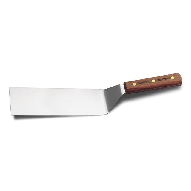 Dexter Russell S8698SQ Tourneur à Hamburger 8"x3" avec Poignée en Bois de Rose, Acier Inoxydable