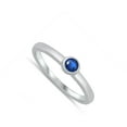 thumbnail image 4 of CHOOSE YOUR COLOR Blue Simulated Sapphire Circle Promise Ring .925 Sterling Silver Band CZ Female Size 4, 4 of 4