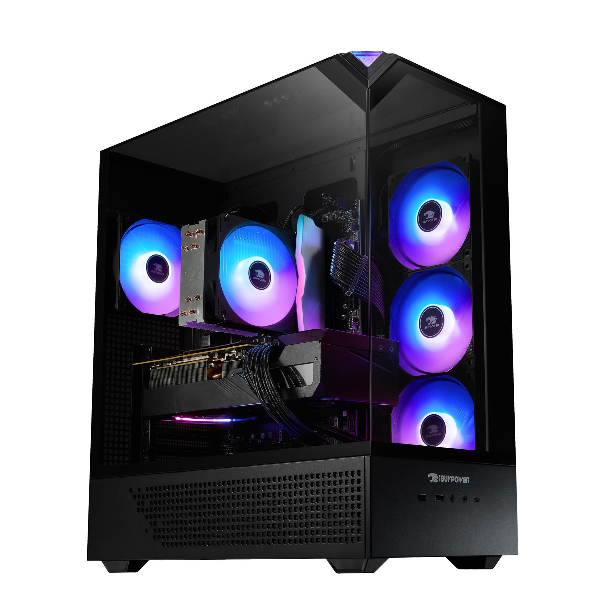 iBUYPOWER Element Gaming PC Desktop Computer Intel Core Ultra 5 225F CPU, NVIDIA GeForce RTX 5060Ti 8GB GPU, 16GB DDR5 RGB 5200MHz RAM, 1TB NVMe SSD, Windows 11 Home, Gamer Keyboard, Mouse-EBI5N56T03