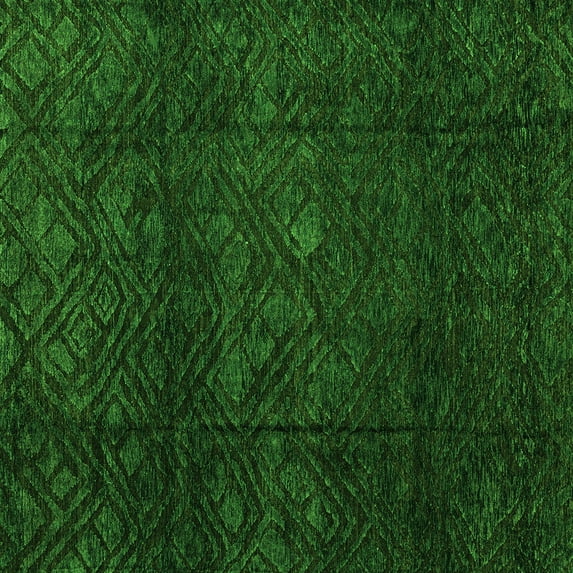 Ahgly Company Indoor Square Abstract Green Modern Area Rugs, 6' Square