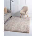 thumbnail image 2 of Unique Loom Rabat Shag Nomad Design Rug 8' x 10' Rectangle Taupe/Ivory, 2 of 2