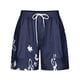 thumbnail image 4 of Mujeres Pantalones Cortos Ilustración de Verano Casual Encaje Hasta el Bolsillo Elástico, Pantalones Cortos Casuales para el Día Y el Ocio, 4 of 5