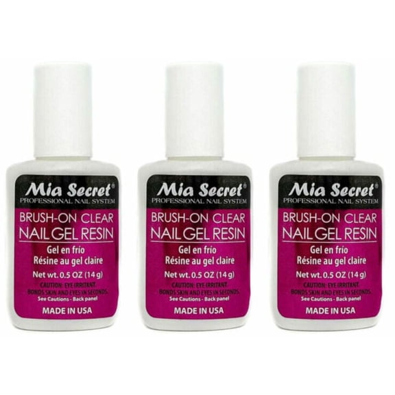 Mia Secret Brush-on Clear Nail Gel Resin (323) x 3