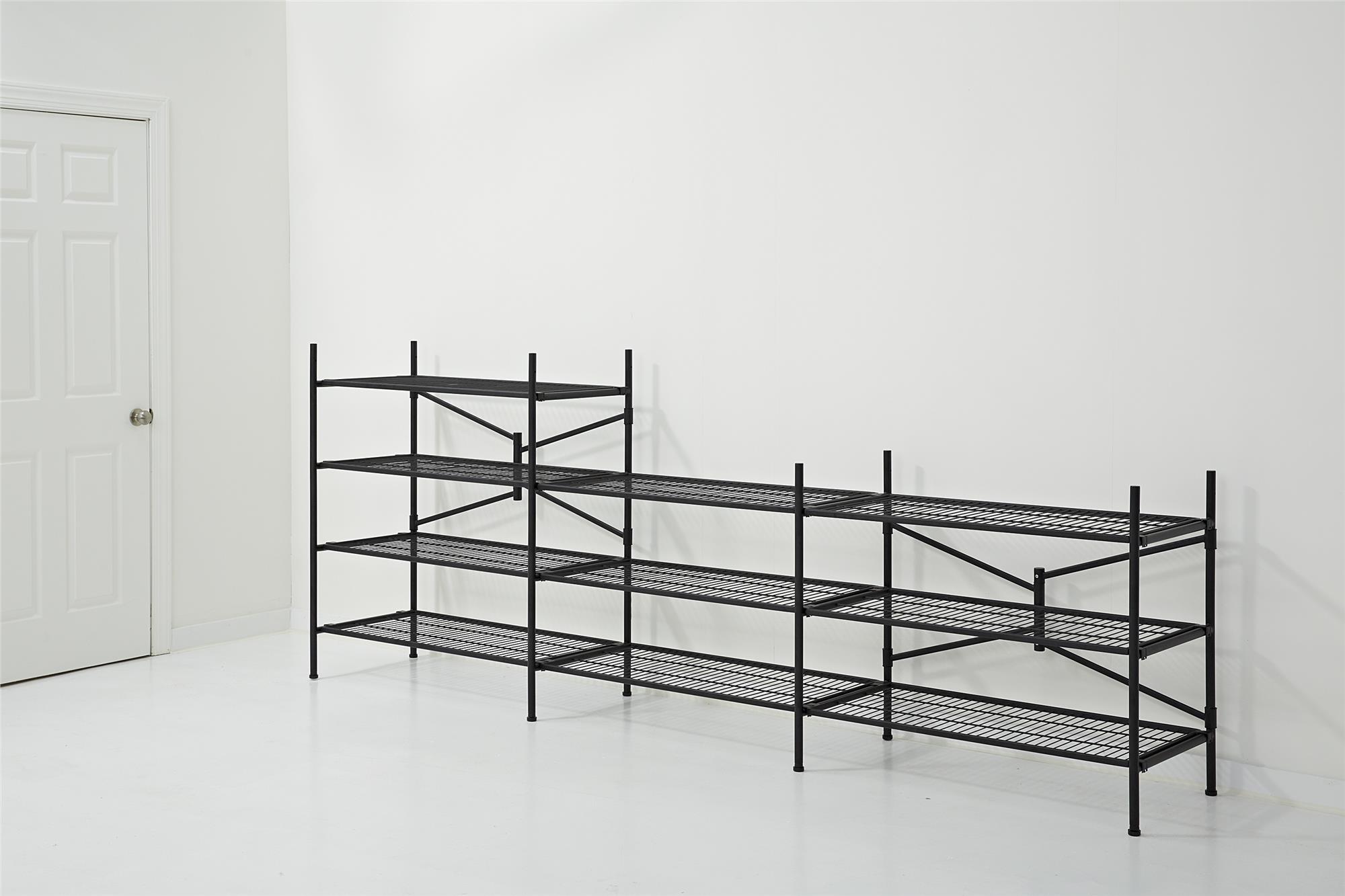 Cosco Products 66713BLK1E Folding 3-Wire Shelf Freestanding Storage Unit, Black - image 5 of 30