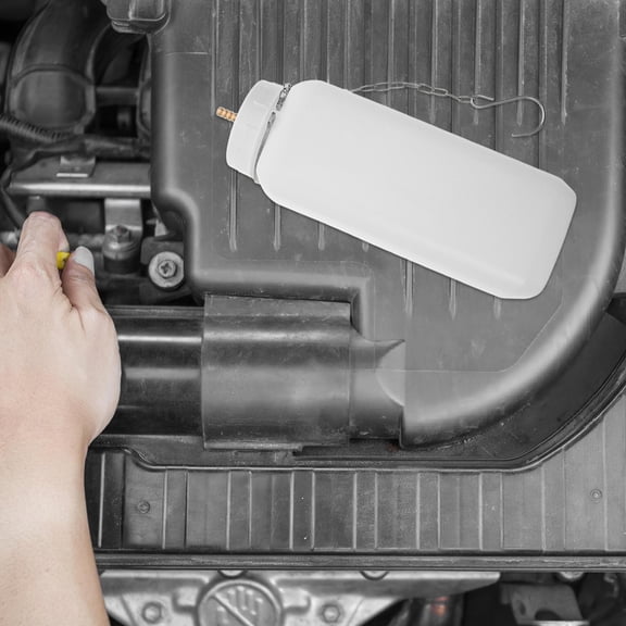 GOOHOCHY  Automatic Vacuum Brake Bleeder Bottle with Magnet and Check Valve White