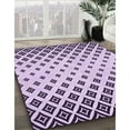 thumbnail image 3 of Ahgly Company Machine Washable Indoor Square Transitional Rebecca Purple Area Rugs, 7' Square, 3 of 7