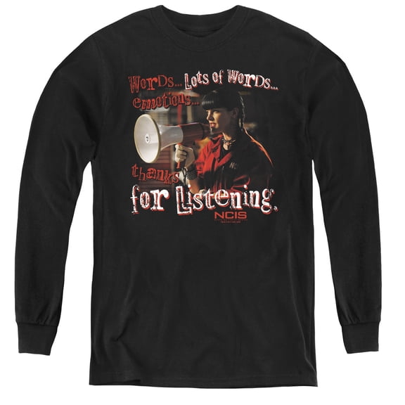 Ncis Thanks For Listening Youth Long Sleeve T-Shirt Black